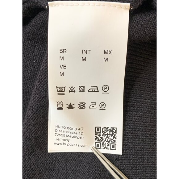 NWT Hugo Boss Mens 1/4 Zip Pullover Sweater M Wool Blend Black RHH10568 - Picture 6 of 11